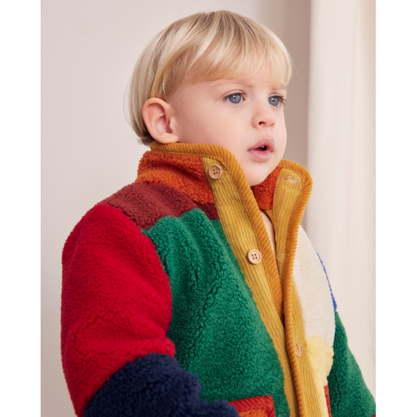 bobo choses color block sheepskin baby jacket multicolor – kodomo