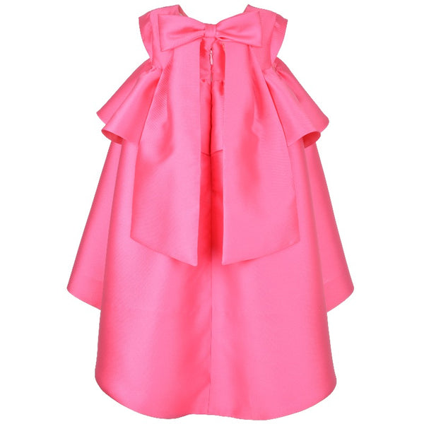 hucklebones bow back trapeze dress bright pink – kodomo