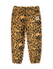 mini rodini leopard fleece trousers beige