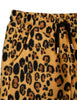 mini rodini leopard fleece trousers beige