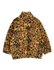 mini rodini leopard fleece jacket beige