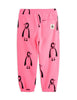 mini rodini penquin fleece trousers pink