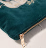 elephant herd velvet mini pouch emerald