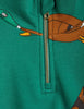 mini rodini ducks aop halfzip sweatshirt green