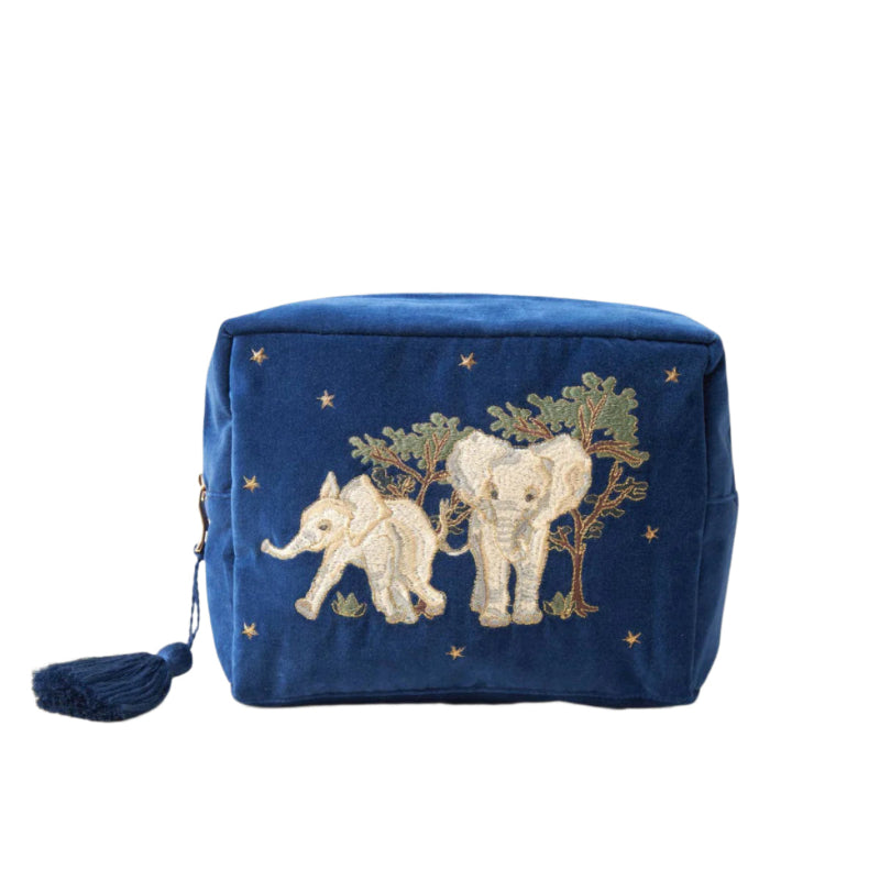 baby elephant conservation pouch navy/velvet