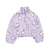 maison mangostan rabbit zipper sweatshirt lilac