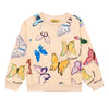 maison mangostan butterflies sweatshirt light peach