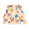 maison mangostan butterflies sweatshirt light peach