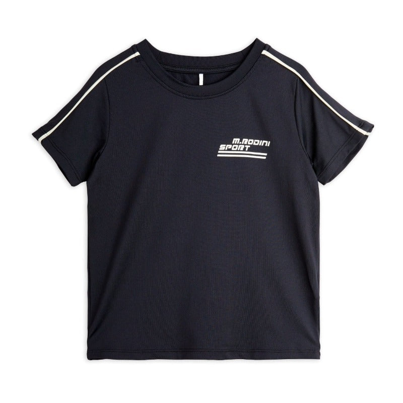 mini rodini MR sport drapy ss tee black