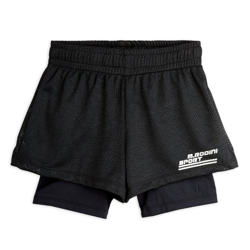 mini rodini MR sport combined shorts black