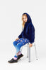 molo maureen velour hoodie vibrant blue