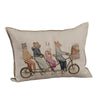 coral & tusk tandem bike pocket pillow