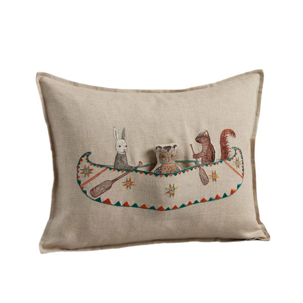 coral & tusk friends canoe pocket pillow