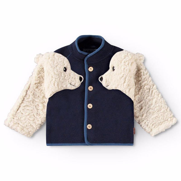 molo uli fleece baby jacket dark night