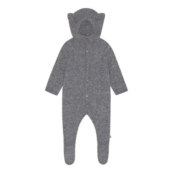 molo finch baby knit romper grey melange