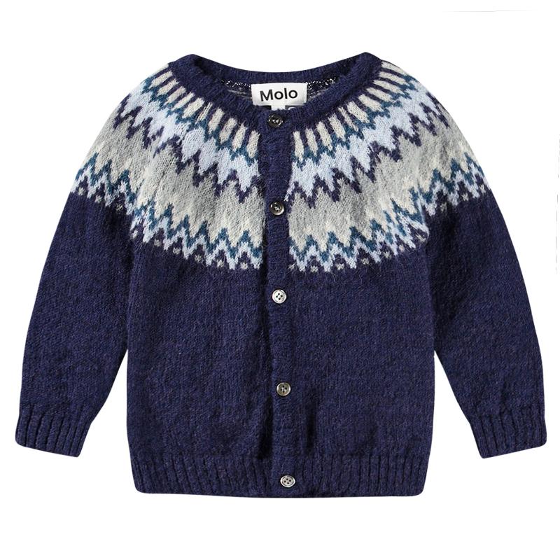 molo bay baby cardigan blues