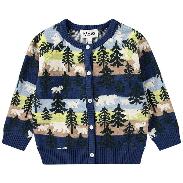 molo brody knit baby sweater forest bears