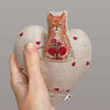 coral & tusk fox heart pocket valentine