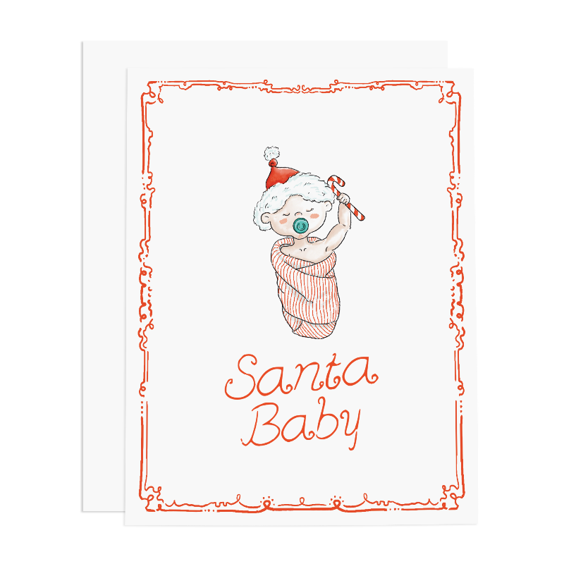 ramus & co santa baby greeting card