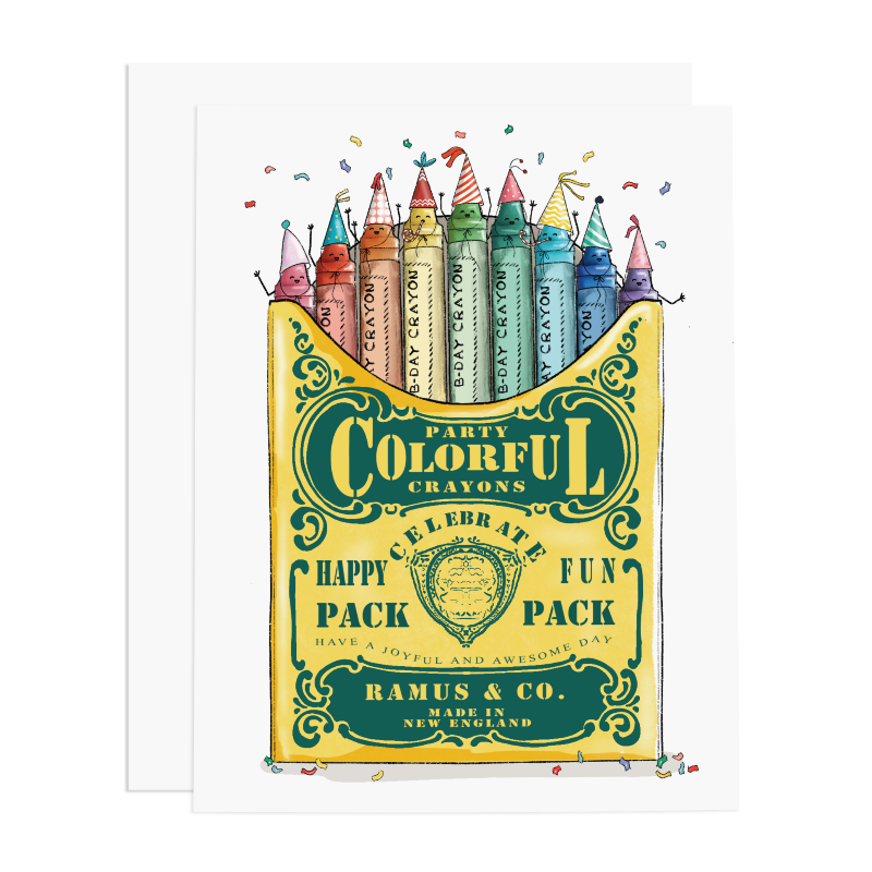 ramus & co party crayons greeting card