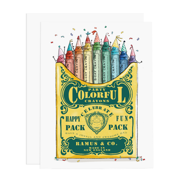 ramus & co party crayons greeting card