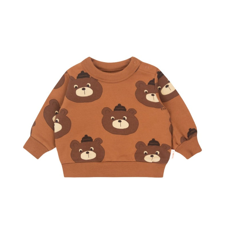 tinycottons bears baby sweatshirt brown