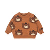 tinycottons bears baby sweatshirt brown