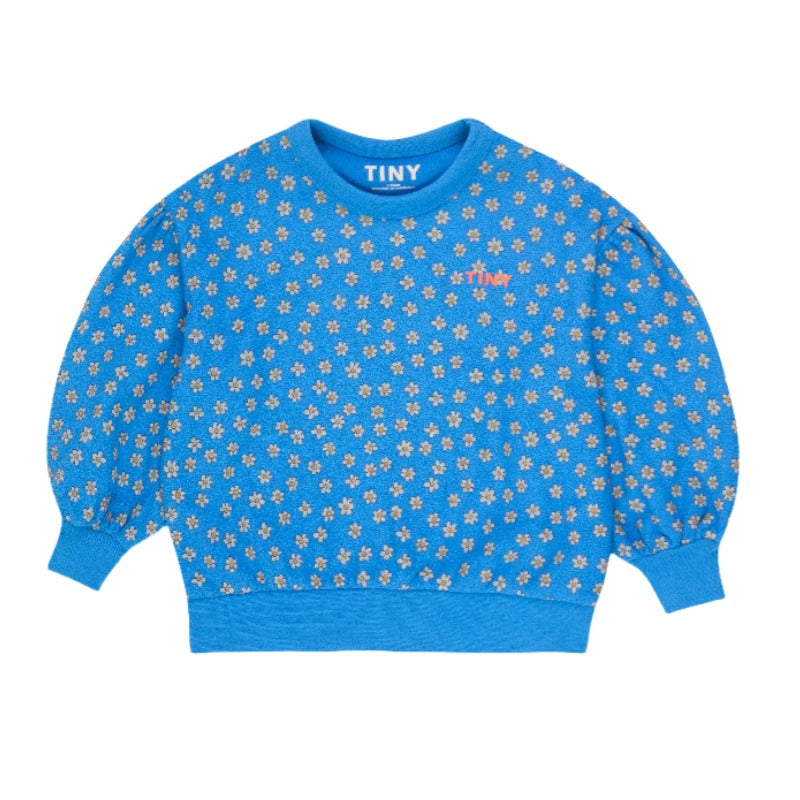 tinycottons daisies sweatshirt blue