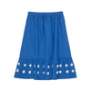 tinycottons daisies long skirt blue navy