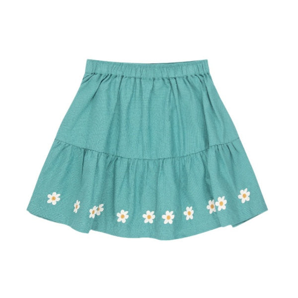 tinycottons daisies skirt dark emerald