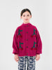 bobo choses cherry intarsia cardigan fuchsia