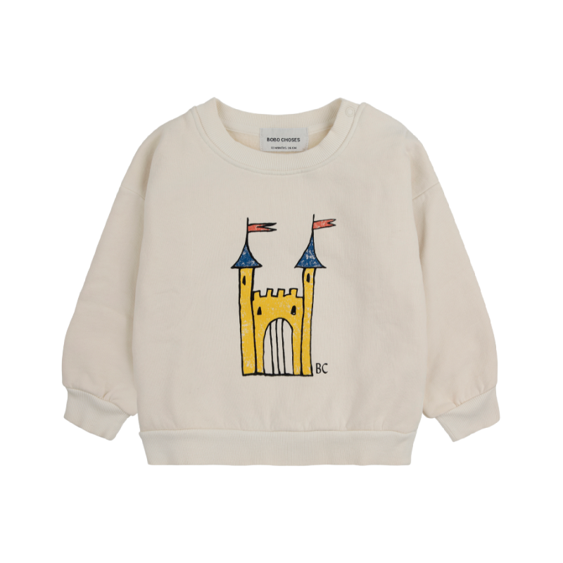 bobo choses faraway castle baby sweatshirt offwhite