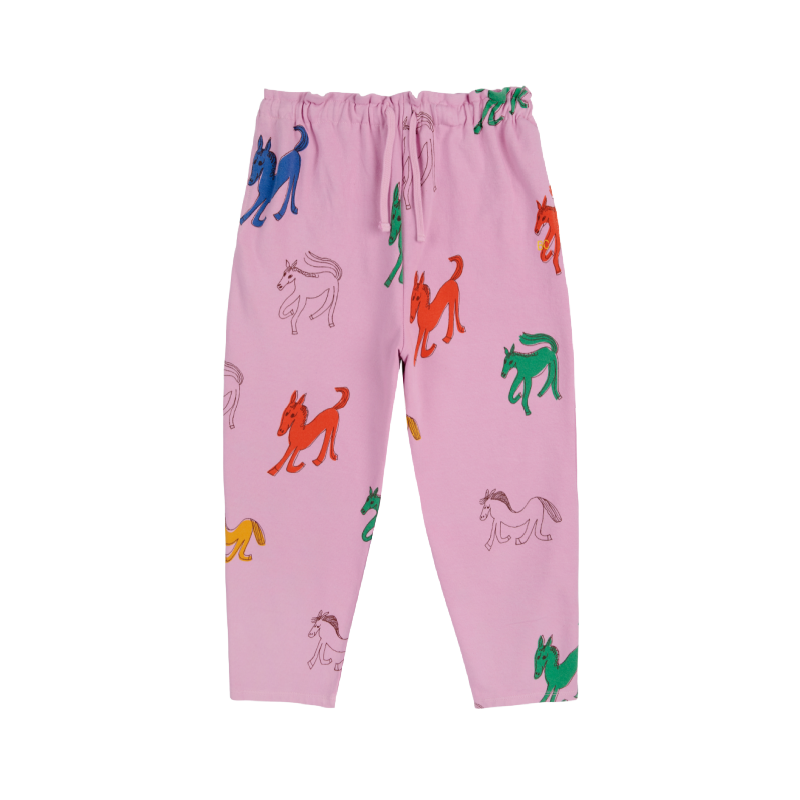 bobo choses wonder horse all over paper bag jogging pants pink