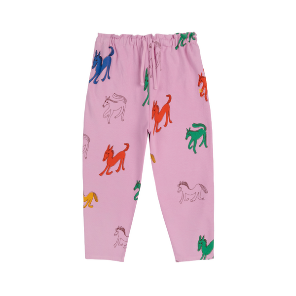 bobo choses wonder horse all over paper bag jogging pants pink