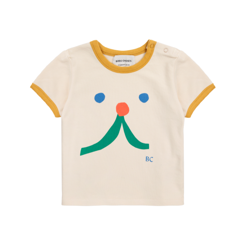 bobo choses funny face baby t-shirt white