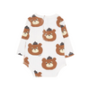 tinycottons bears long sleeve baby body light cream heather