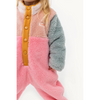 tinycottons color block polar sherpa one-piece wild rose pink