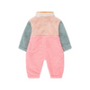 tinycottons color block polar sherpa one-piece wild rose pink