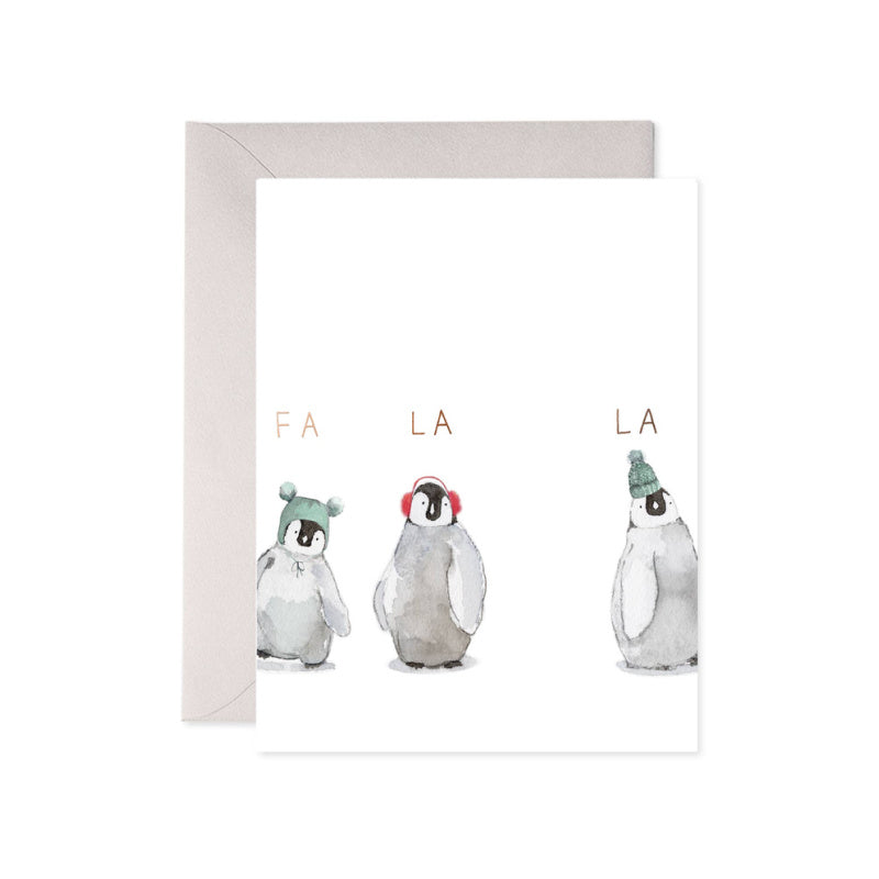 e. frances cozy penguins holiday card