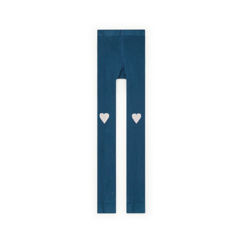 bonton heart leggings dark blue