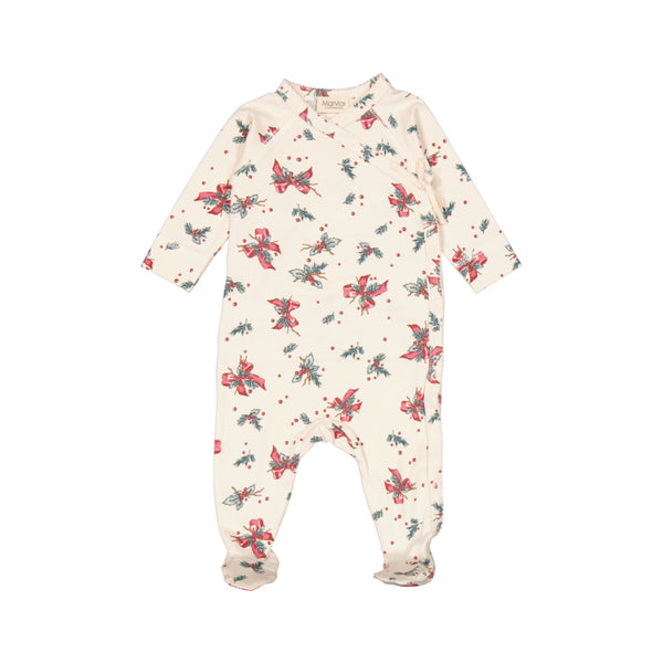 kodomo - goat-milk baby union suit with ears striped