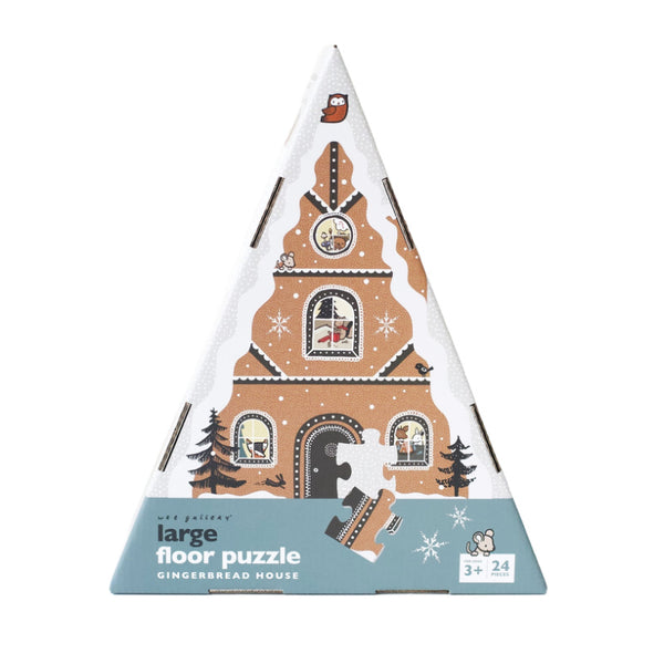 wee gallery gingerbread house floor puzzle