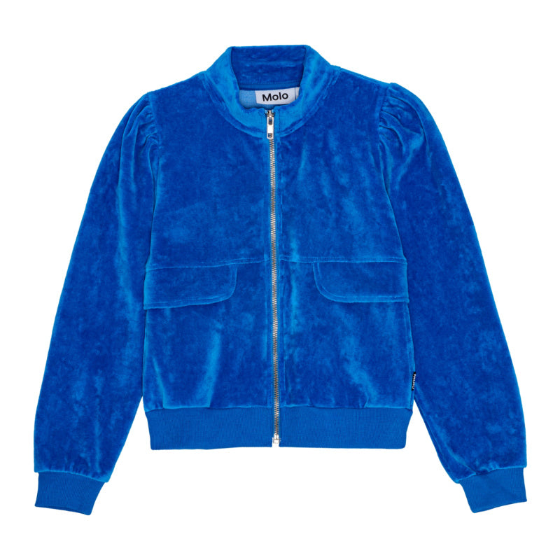 molo malika velour jacket lapis blue