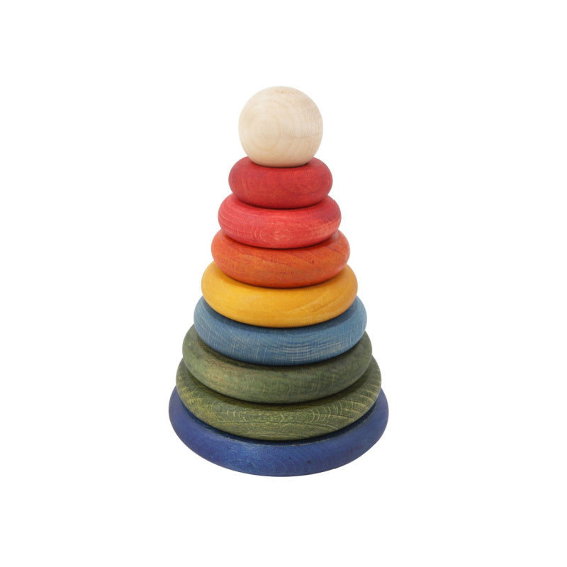 wooden story stacker rainbow