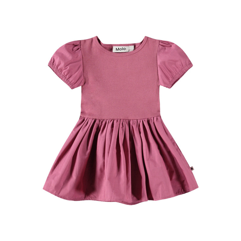 molo caitlin baby dress dark rose