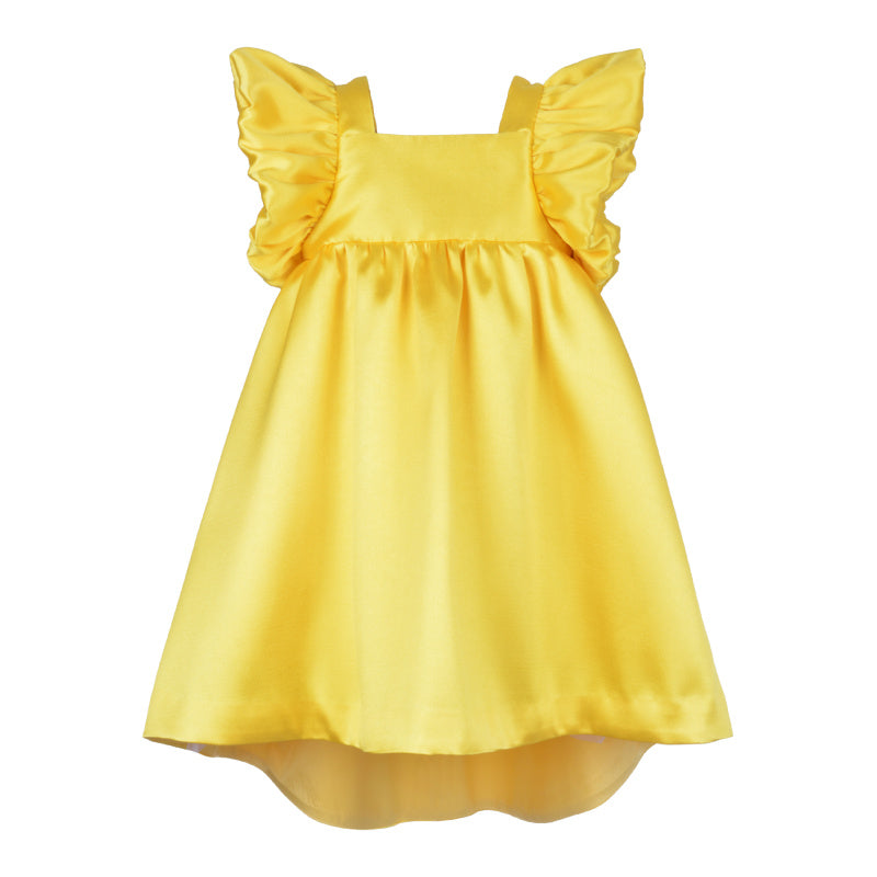 Yellow Hucklebones London mini bow dress Womens & bloomers Versace