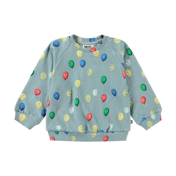 molo disc baby sweatshirt balloon smile