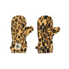 mini rodini basic leopard fleece mittens beige