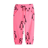 mini rodini penquin fleece trousers pink