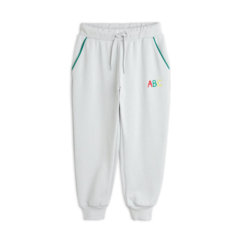 mini rodini ABC emb sweatpants grey